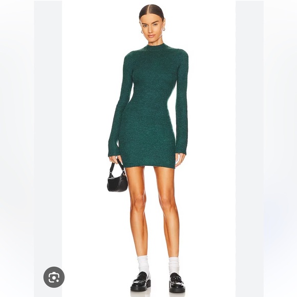 Atoir Revolve Miaa Emerald Mini Mohair Wool Blend Dress New size US 8 UK 10 - Picture 2 of 11